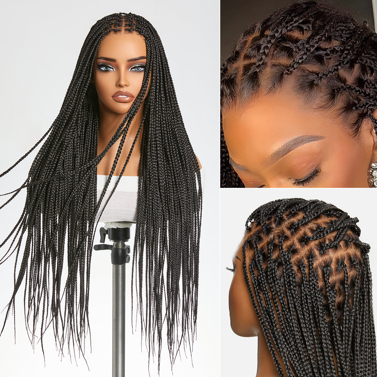 🔥Last Day:60% Off✨ No Glue, No Hassle – Natural Wavy & Braided Wigs
