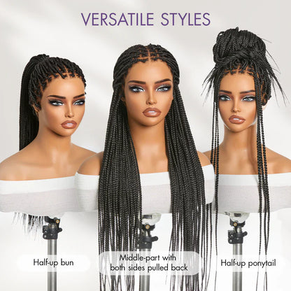 💥[New Arrival] OwnScalp Salon Braids Super Natural Scalp Full HD Lace Knotless Box Braided Wig