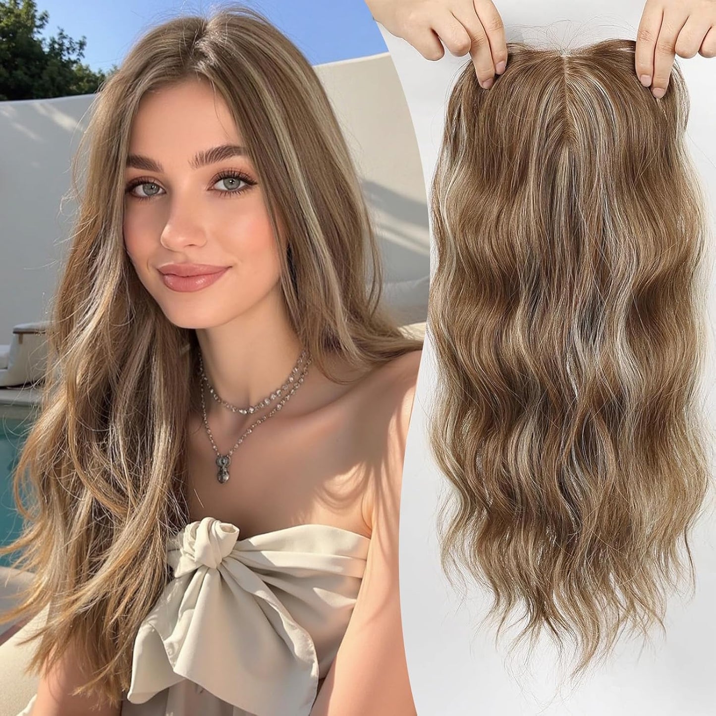 🌷 Final Hours –🌷2026 New Lightweight & Breathable Wavy Hair Topper