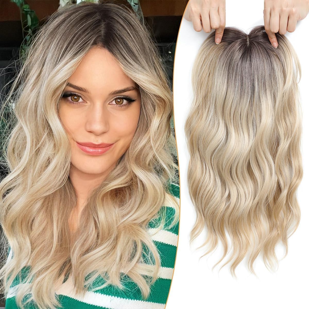🌷 Final Hours –🌷2026 New Lightweight & Breathable Wavy Hair Topper