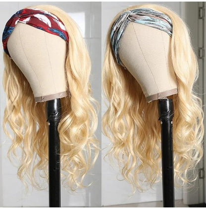 Blonde Long Wave Hair Headband Wig