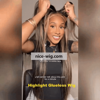 Highlight Glueless Wigs 150% Density Silky Straight/Wave Long Hair