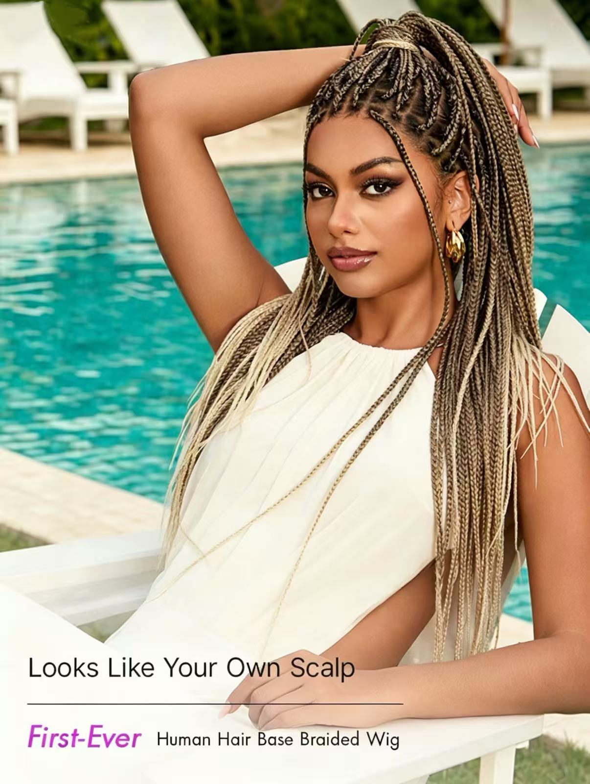 ✨🔥Last Day: 58% Off🔥 Salon Braids HD Lace Knotless Wig ✨
