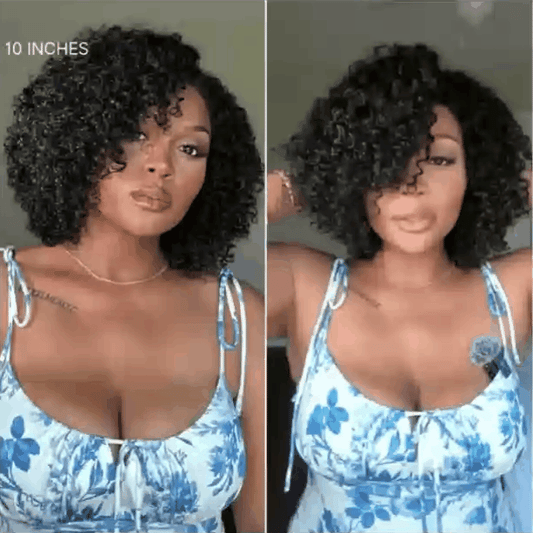 Trendy Short Cut Curly Minimalist Glueless Side Part Wig