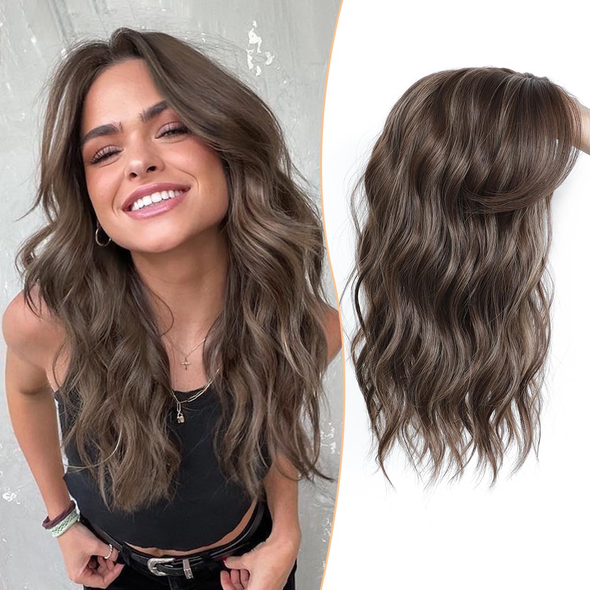 🌷 Final Hours –🌷2026 New Lightweight & Breathable Wavy Hair Topper