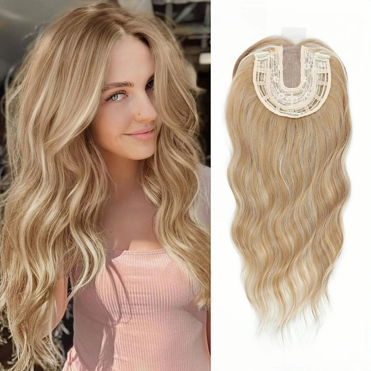 🌷 Final Hours –🌷2026 New Lightweight & Breathable Wavy Hair Topper
