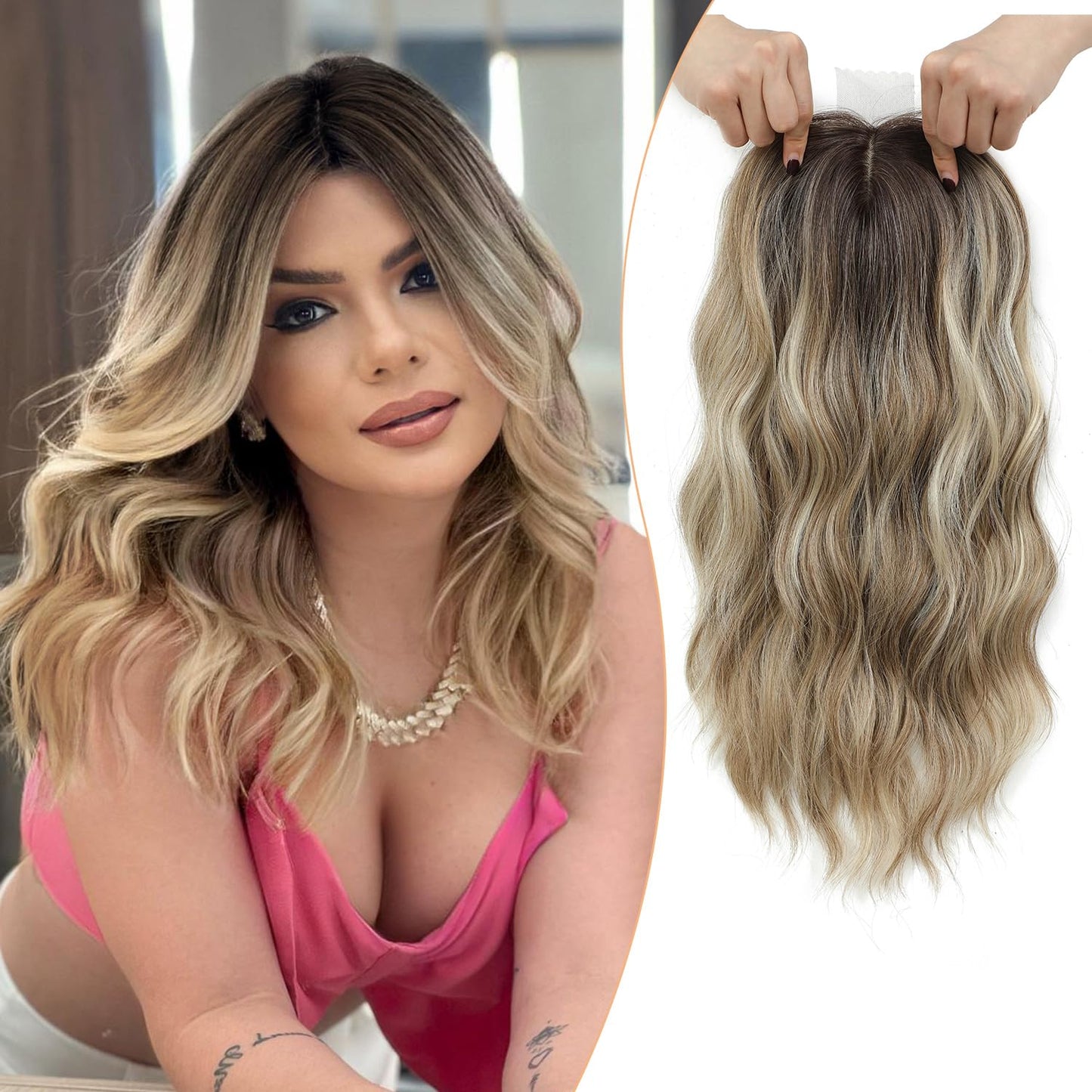 🌷 Final Hours –🌷2026 New Lightweight & Breathable Wavy Hair Topper