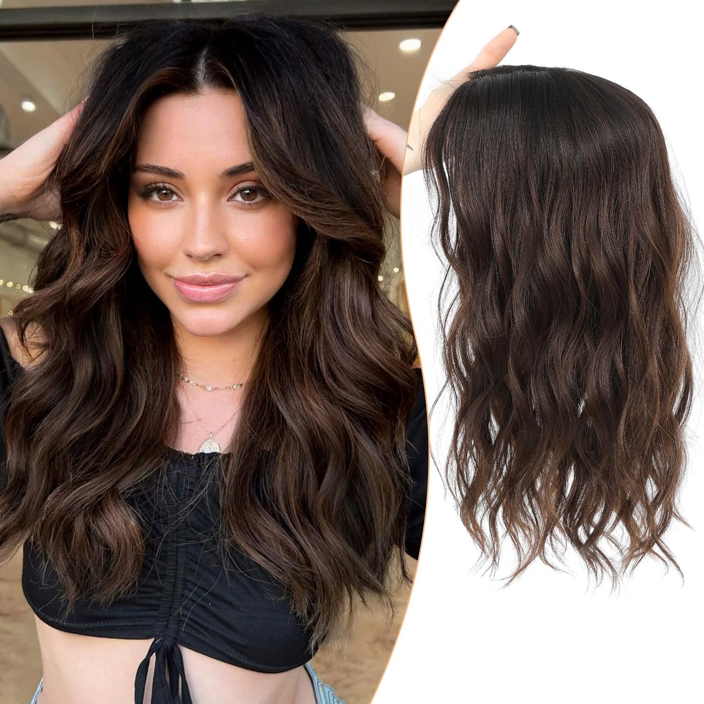 🌷 Final Hours –🌷2026 New Lightweight & Breathable Wavy Hair Topper