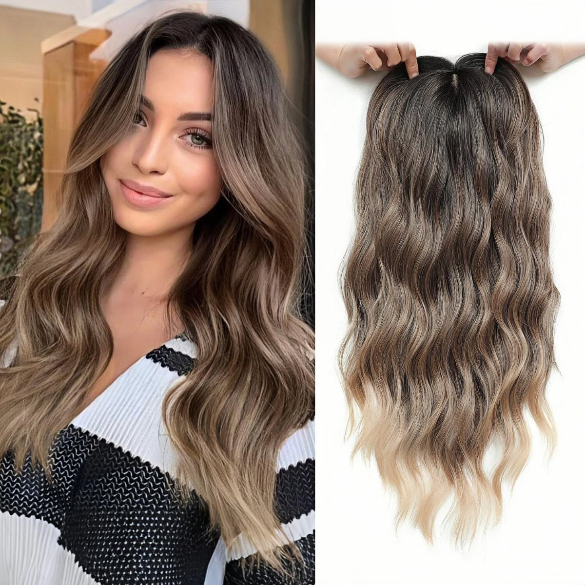 🌷 Final Hours –🌷2026 New Lightweight & Breathable Wavy Hair Topper