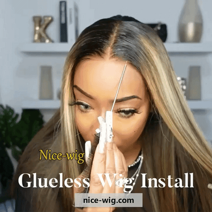 Glueless New Mixed Blonde Long Hair Straight Wig
