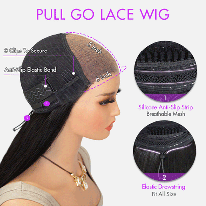 Flash Sale 6×5 13×6 Pull Go Glueless Wig Body Wave Pre-everything 100% Natural Hairline 250% Density