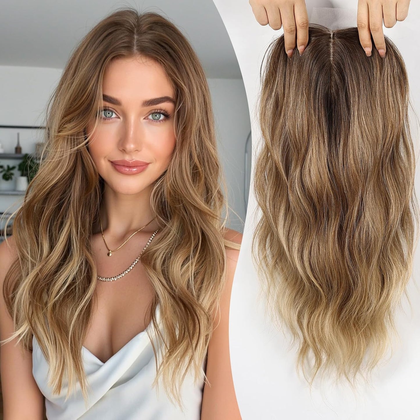 🌷 Final Hours –🌷2026 New Lightweight & Breathable Wavy Hair Topper