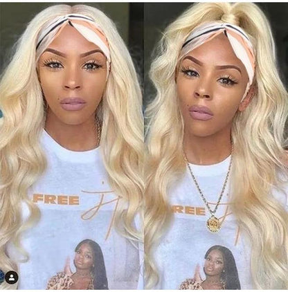 Blonde Long Wave Hair Headband Wig