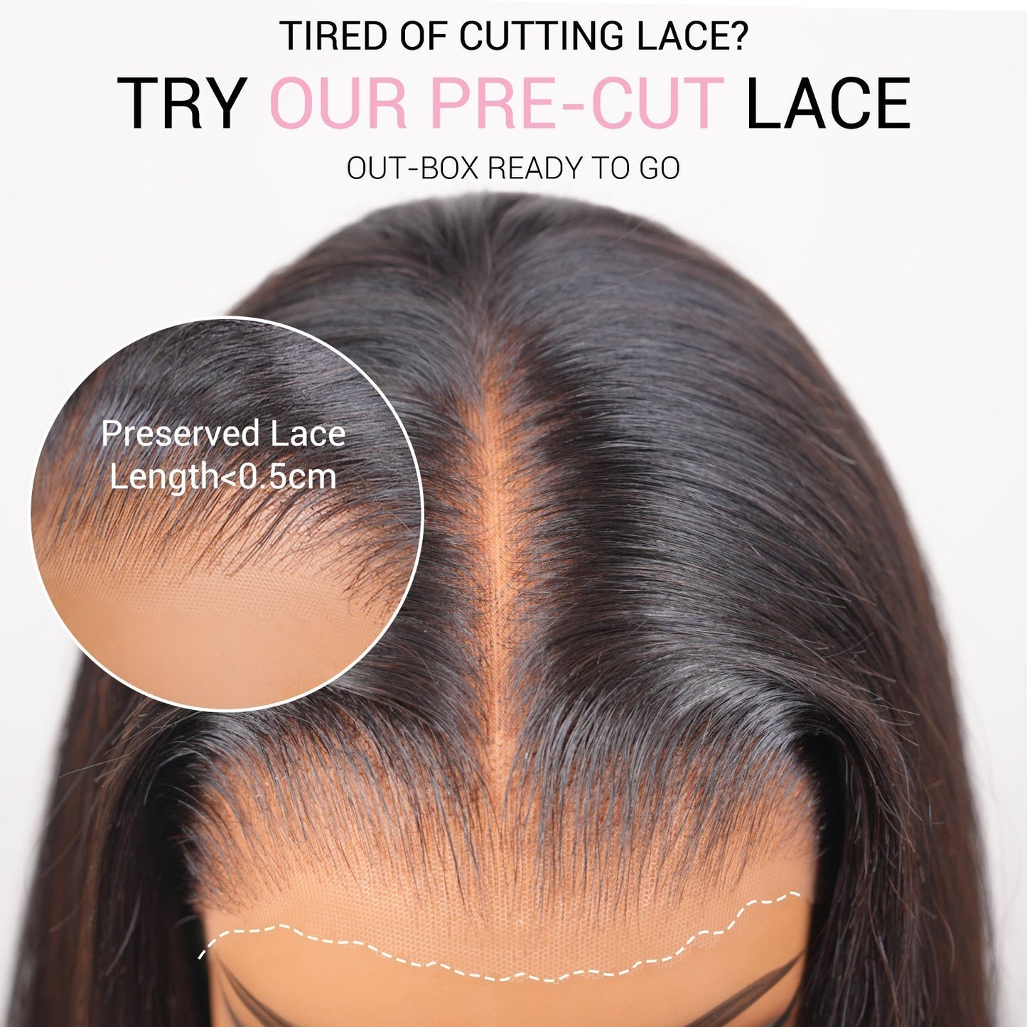 26Inch Straight Hair Transparent Lace Glueless Wigs Human Hair 180% Density Flash Sale