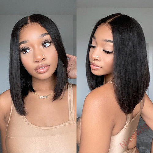 Glueless New Natrual Bob Styles Silky Straight Hair Wig