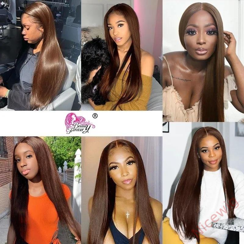 New Brown Straight Hair Long Wig