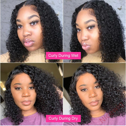 Natural Black Medium Hiar Short Bob Wig For Women