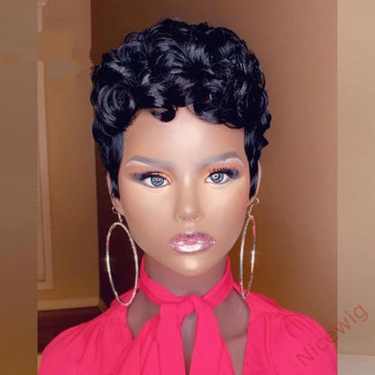 4Inch Short Curly Wave Wig