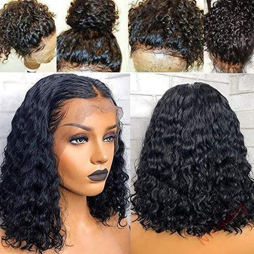 New Classic Black Short Curly Hair Bob Wig