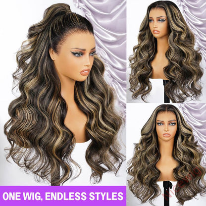 Highlight Glueless Wigs 150% Density Silky Straight/Wave Long Hair