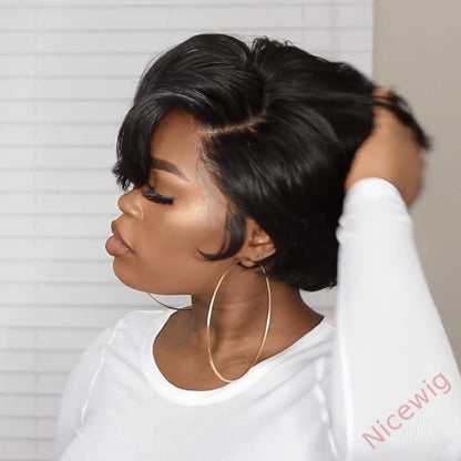 Black Short Wig Bob Straight Hair Wig