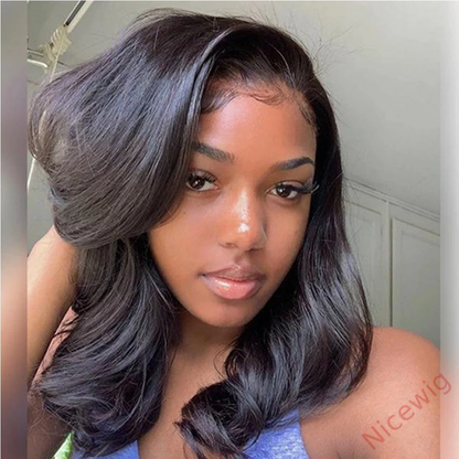 Breathable Natural Black Long Wave Wig