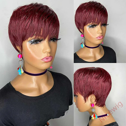 Glueless Short Wig 4 Inch Bob Straight Hair